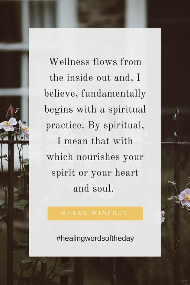 Wellness flows from the inside out...