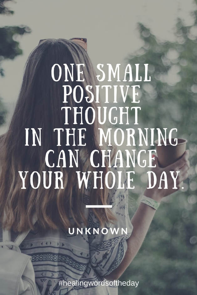 One positive thought in the morning...
